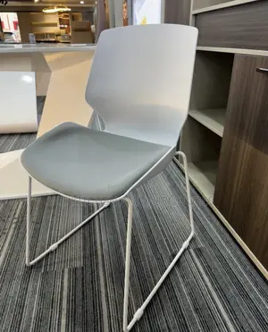 Modern Sled Base Visitor Chair With Cushion Seat/ Muiti Color Chair