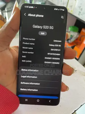 Samsung Galaxy S20 5G Uw 128 GB White