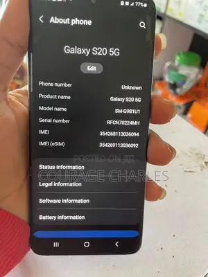 Samsung Galaxy S20 5G Uw 128 GB White