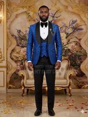 Royal Blue Flower Suit