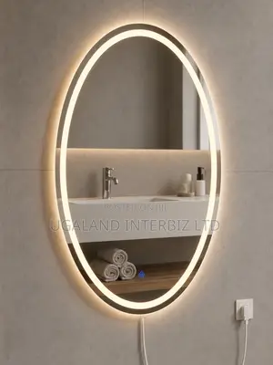 Modern Frameless Oval Led Smart Mirror