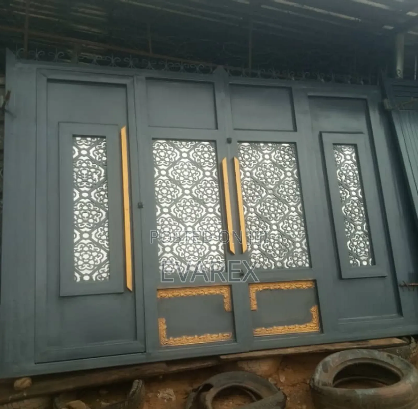 Luxury Steel Gate. Gate Ready on Ground