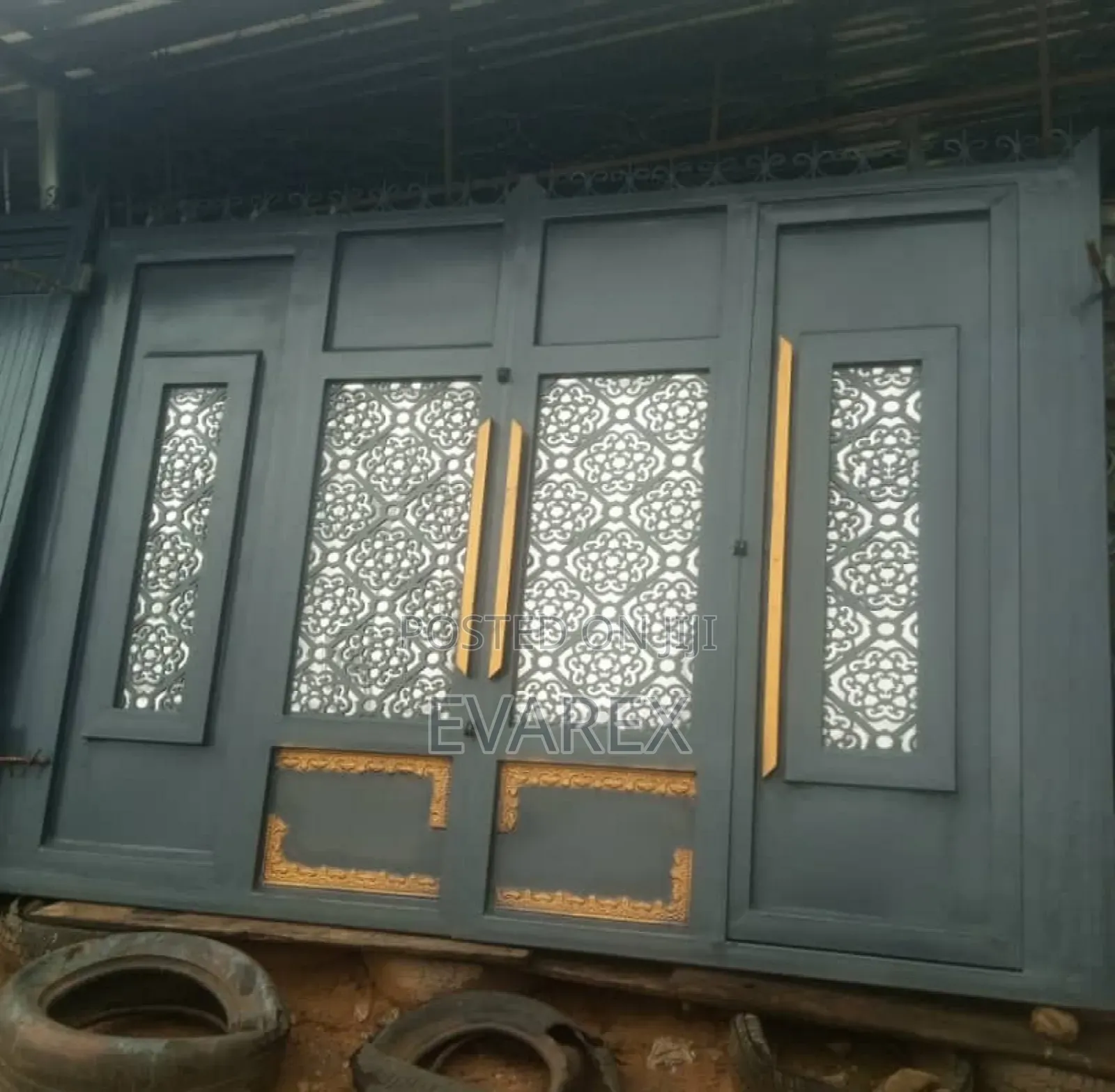 Luxury Steel Gate. Gate Ready on Ground