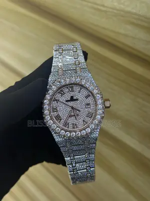 Audemars Pigeut Premium Zirconia Ice Non Tarnish Men Chain Wristwatch