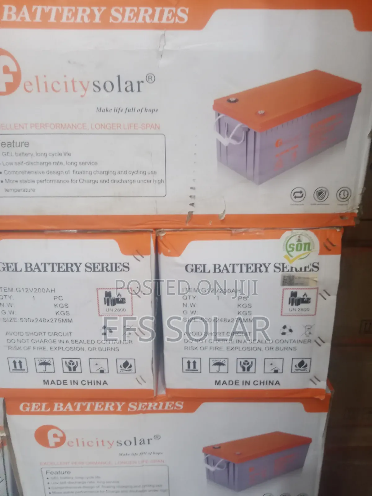 Felicity 200ahs 12v Dry Cell Battery