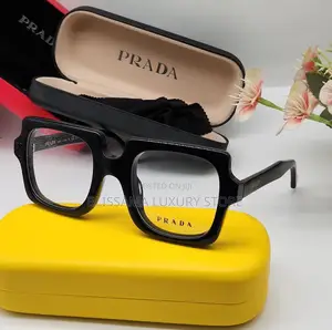 Prada Luxury Transparent Lense Glasses –Unisex, Stylish High Quality