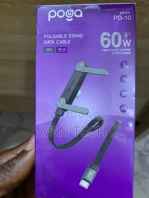 Usb-C to Type-C Foldable Stand Data Cable 60w