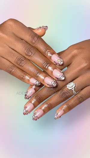 Spring Nails Concept.