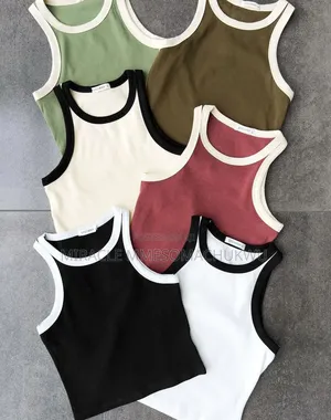 Basic Crop Singlet Tops