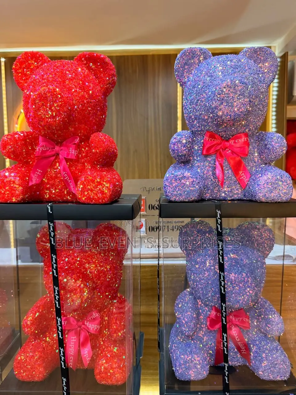 Glitter Rose Like Teddy Bear 40cm
