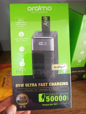 Oraimo 50000mah Power Jet 501 Power Bank With 85w Ultra Fast Charging
