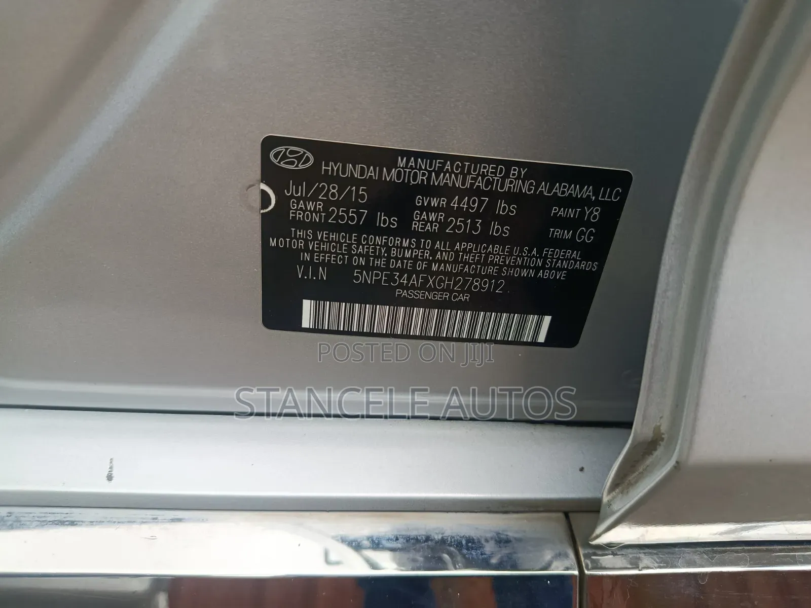 Hyundai Sonata 2016 Silver