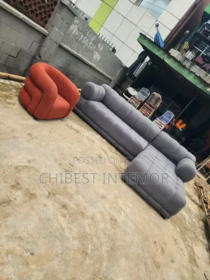 Executive L-Shaped Sofa Couch Available for Sale.