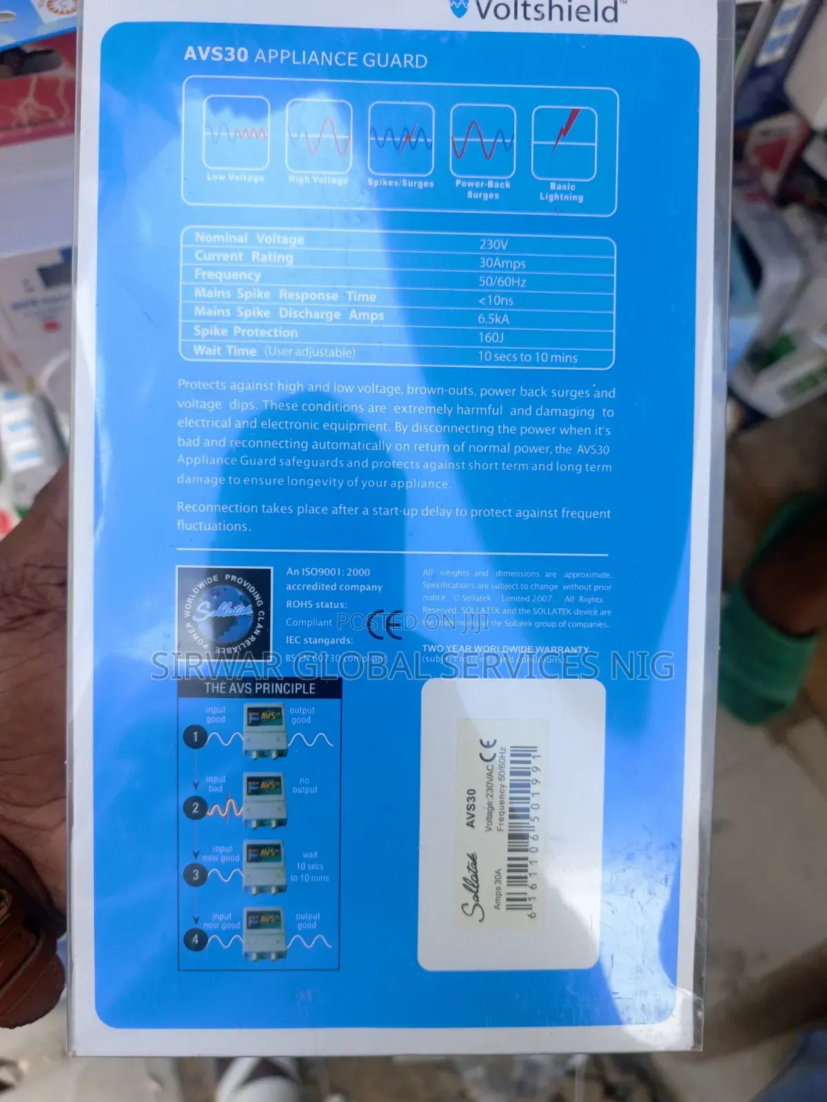 Avs 30 Automatic Voltage Microprocessor Controlled Sollatek