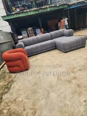 Standard L-Shaped Sofa Couch Available for Sale.