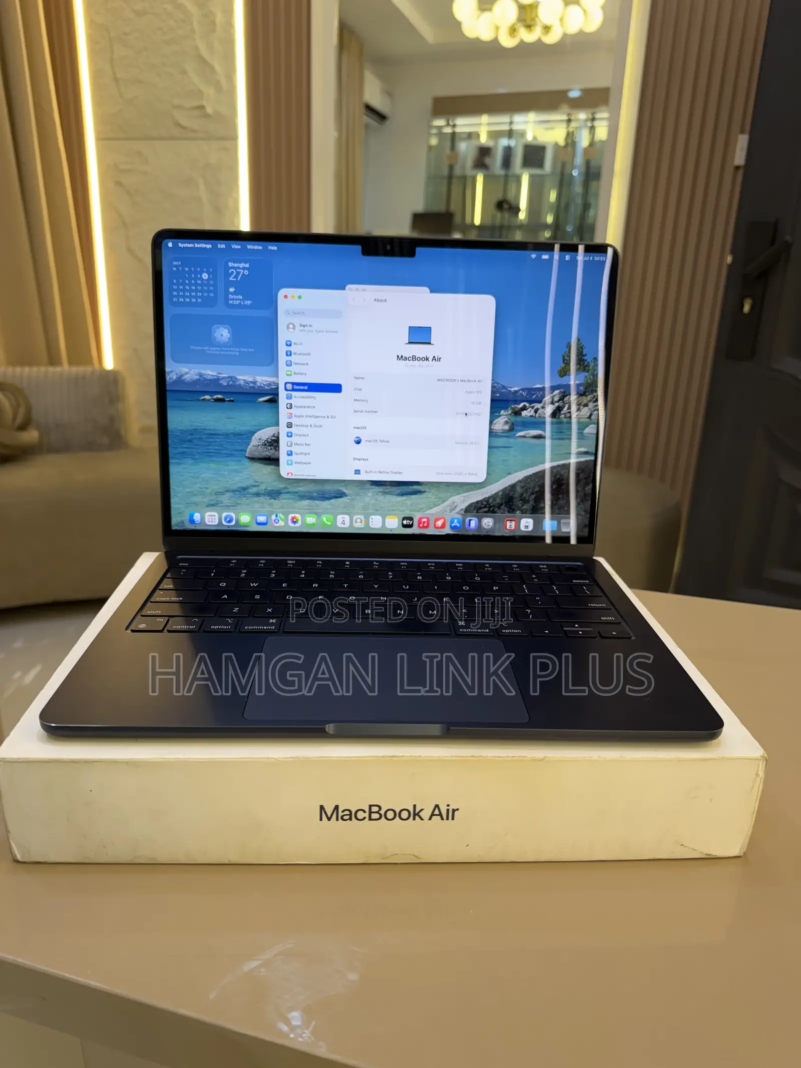 Laptop Apple MacBook Air 2024 M3 16GB Apple M3 SSD 512GB