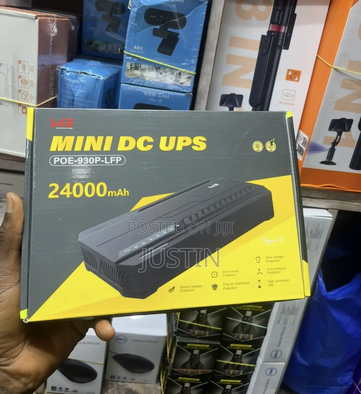 Ske With Type C Poe-930p-LFP 24000mah 18w Mini Dc Ups