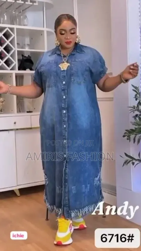 Luxury Beautiful Long Jeans Gown