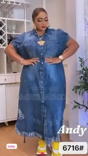 Luxury Beautiful Long Jeans Gown