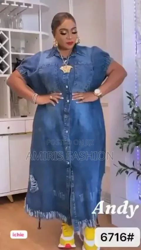 Luxury Beautiful Long Jeans Gown