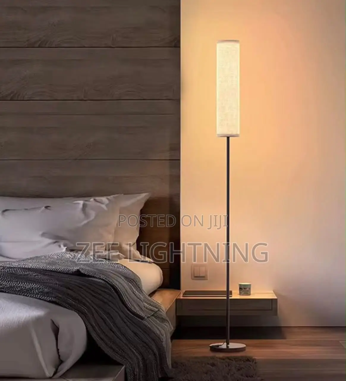 Modern Design Beside Lamp (Silver Body )