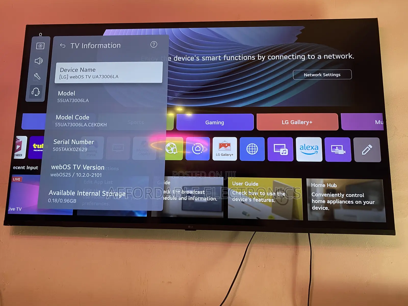 55” L G Uhd Display Smart TV