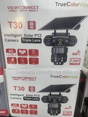 View Connect T30 Intelligent Solar PTZ Triple Lens 4g Camera Brand New
