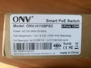 8 Port Onv Poe Switch