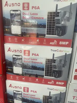 Ausno P6a 4g Lte Dual Lens Solar Security Camera (8mp Ultra Hd) New.
