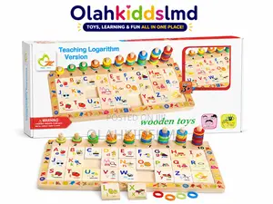 Wooden Alphabet Counting Logarithm Board – Educational Learning Toy