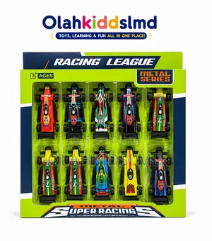 Metal Die-Cast Racing Cars Set of 10 – Super Racing League Toy Cars