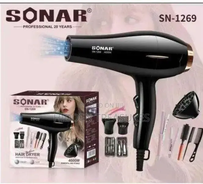 Sonar Professional Hair Dryer-12 in 1 Set
