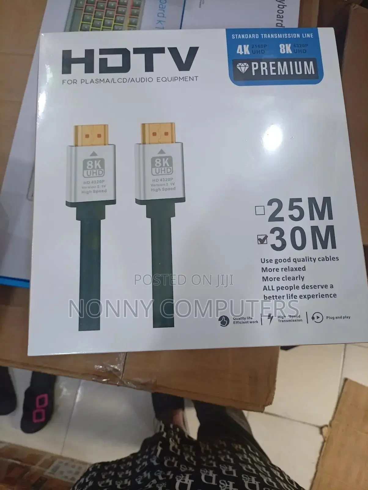 30m High-Speed Hdmi 2.1 Cable Uhd Gold-Plated