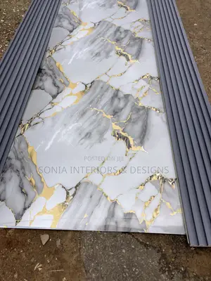 Tv Fluted Panel With Marble Sheet Combo