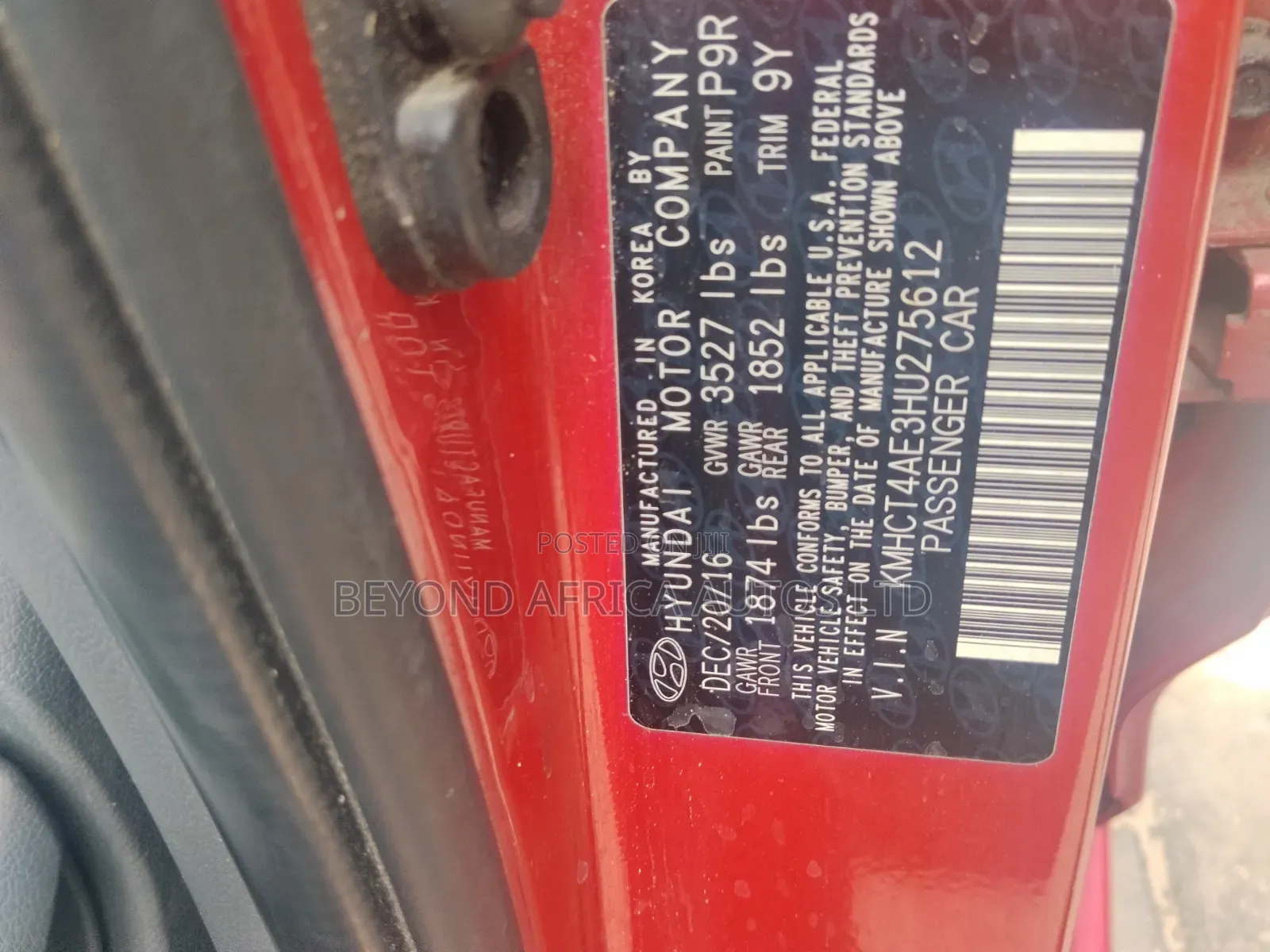 Hyundai Accent 2017 Red