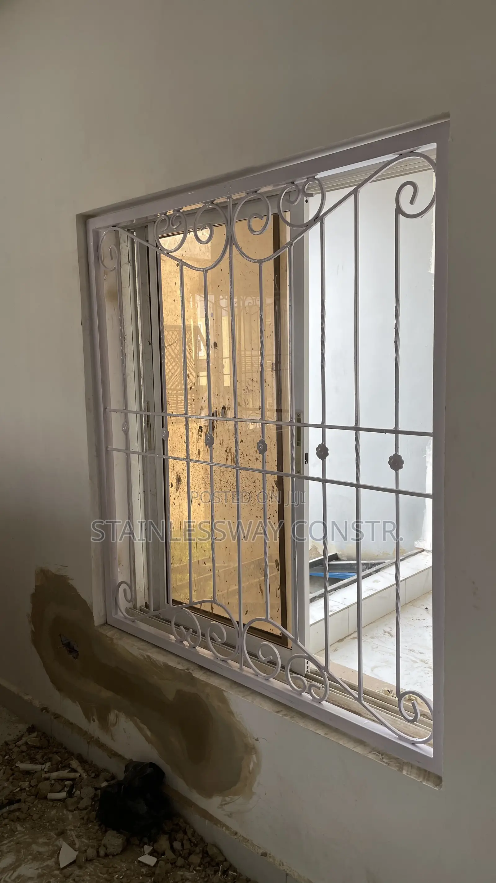 Ultra White Wrought Window Burglary