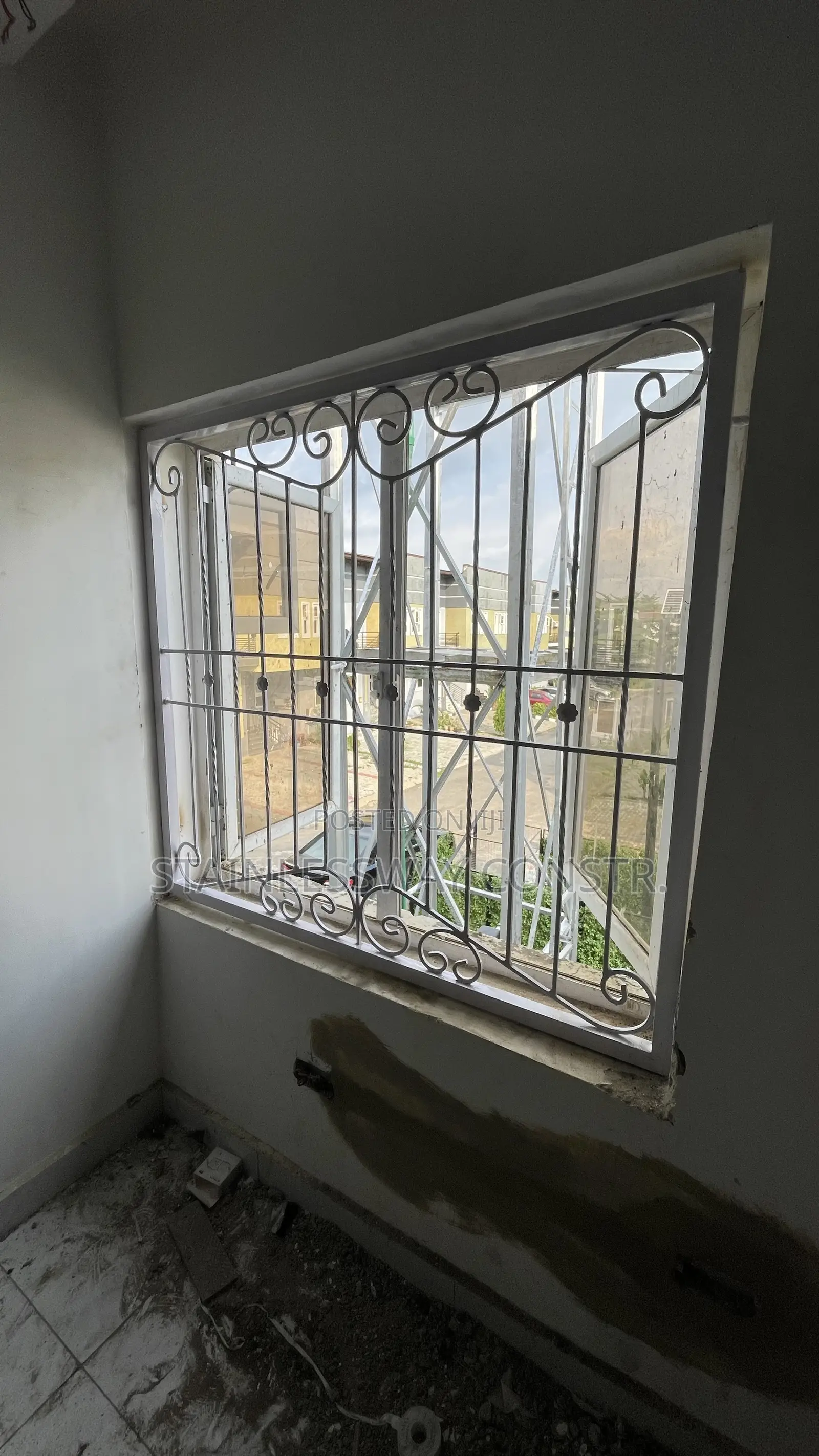 Ultra White Wrought Window Burglary
