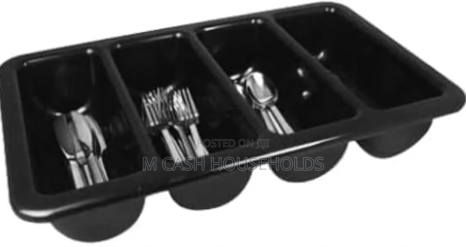 4 Compartment Plastic Cutlery Tray