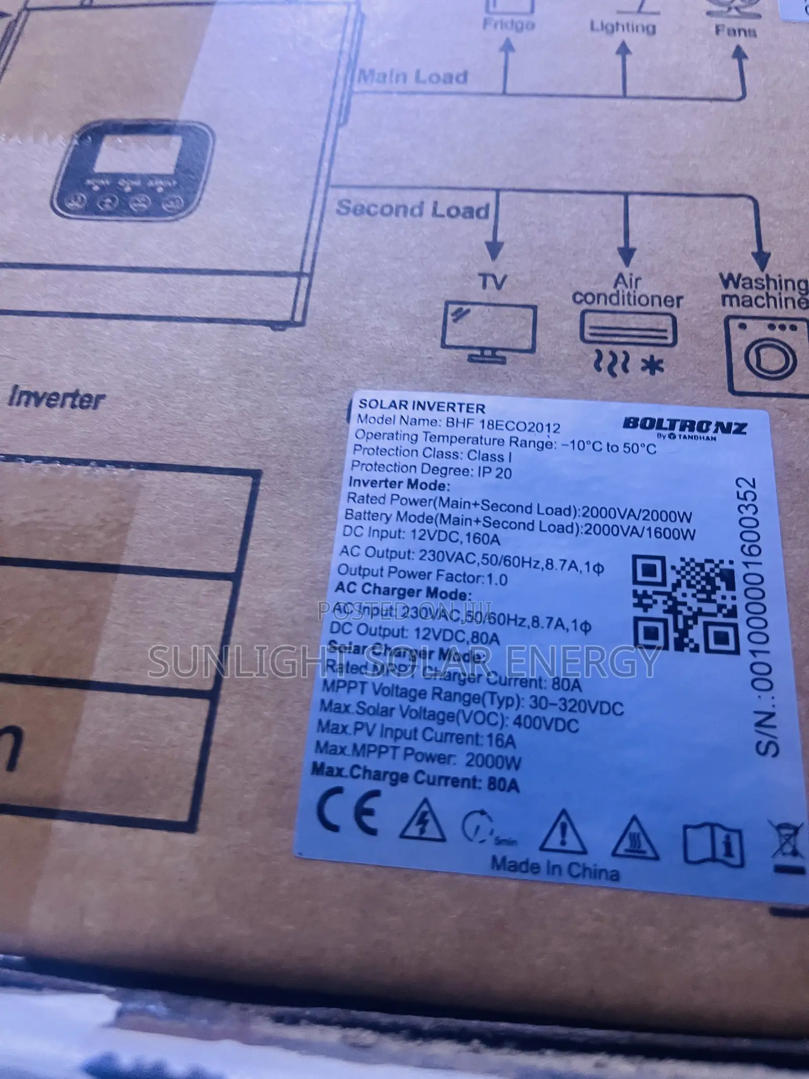2kva 12v Boltronz Hybrid Inverter