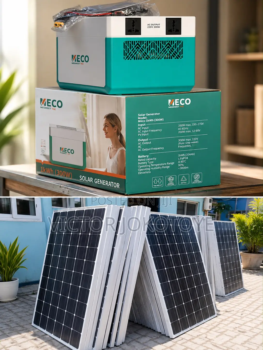 Meco 1000Kwh Solar Generator Plus 350w Solar Panel