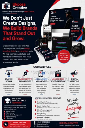 Professional Graphic Design, Video Editing Branding Services