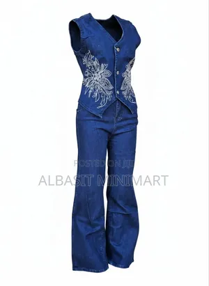 Waistcoat Denim Set From Ranna Gill