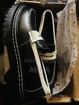Brand New Dr. Martens Chunky Loafers - Black White