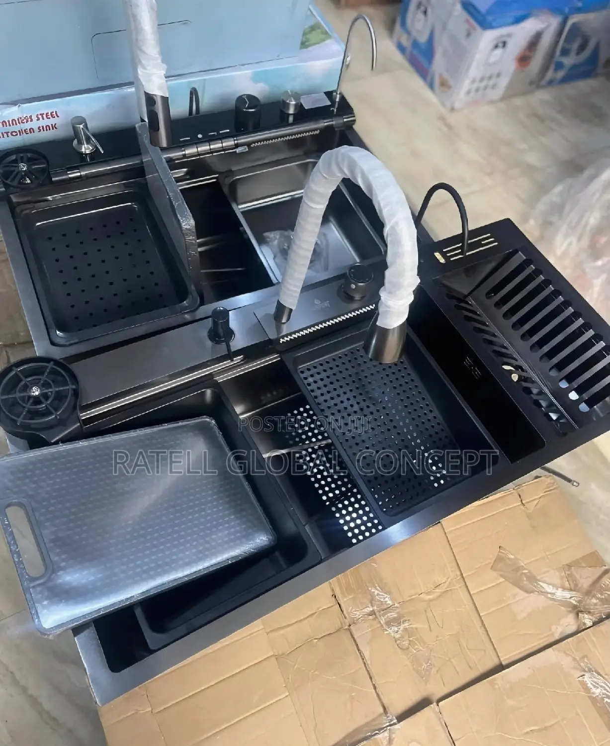 Muti-Function Kitchen Sink With Dish Drainer