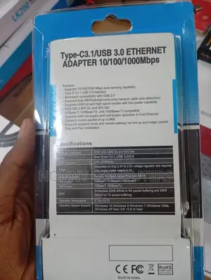 Usb 3.0 Type-C to Gigabit Ethernet Lan Adapter 1000mbps