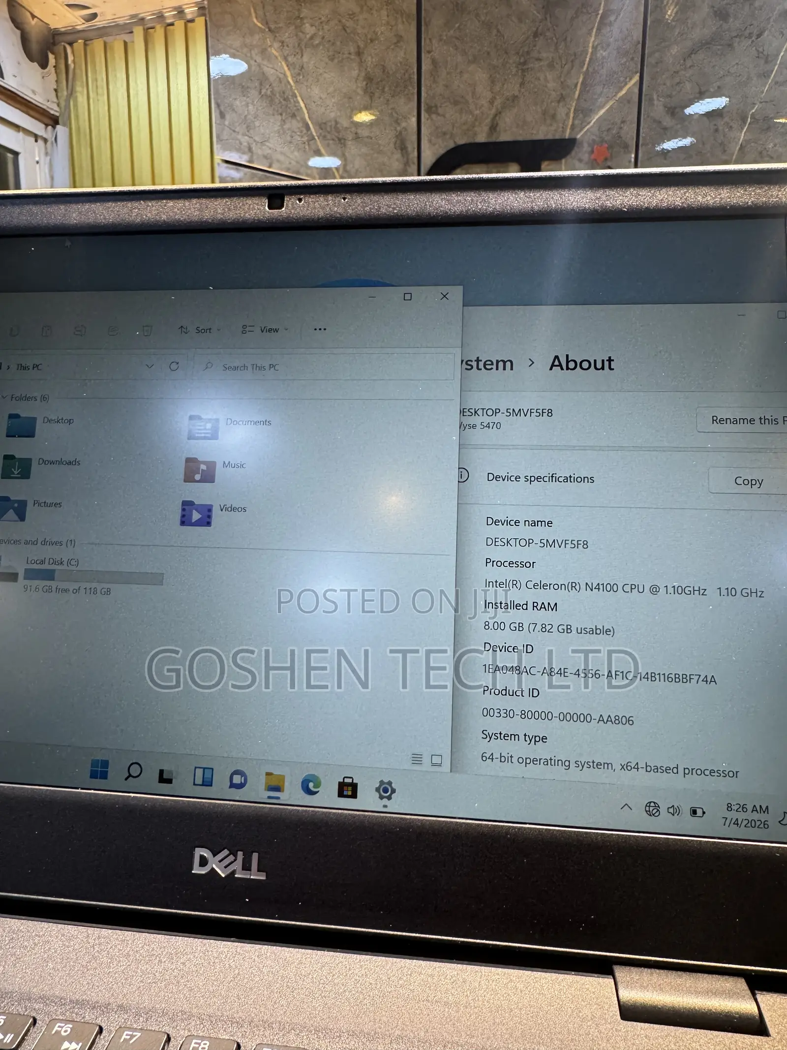 Laptop Dell Latitude E5570 8GB Intel Celeron SSD 128GB