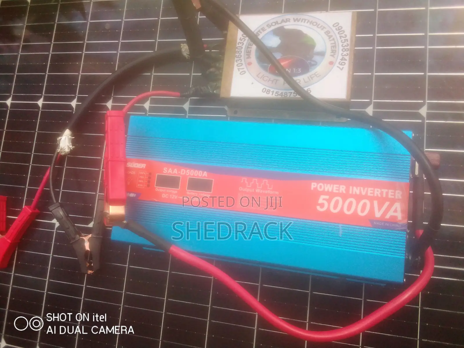 5000 Watts 2-in-1 Solar System Open Adjustable Generator.