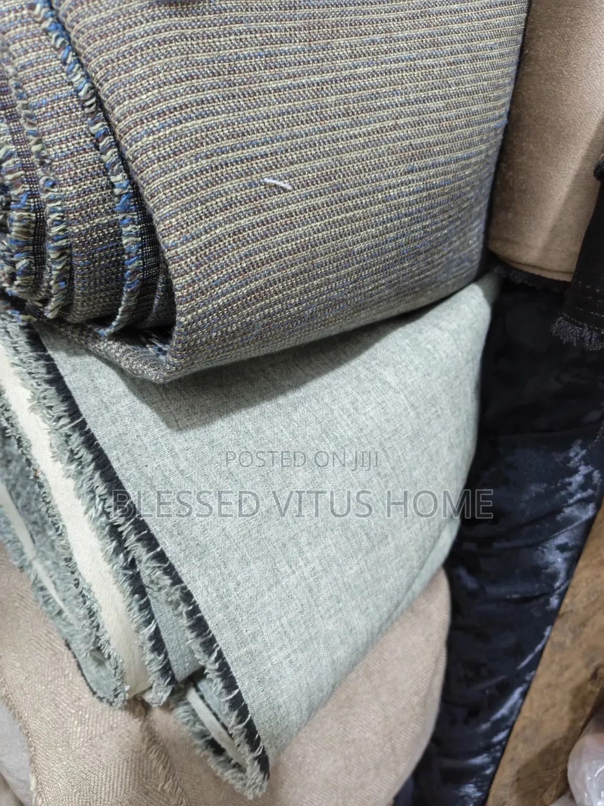 Premium Textured Plain Greencurtain Fabric – Elegant Durable