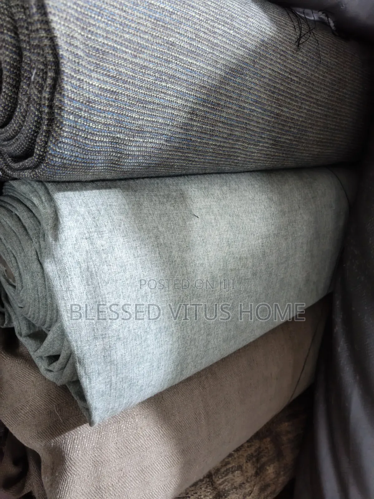 Premium Textured Plain Greencurtain Fabric – Elegant Durable