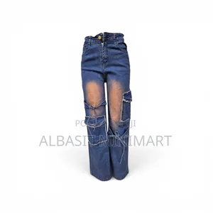 Blue Boyfriend Cargo Jeans